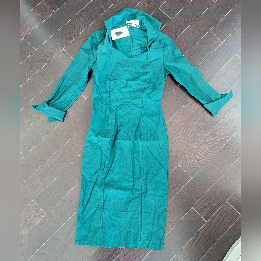 Teal Vintage Inspired Wiggle Dress